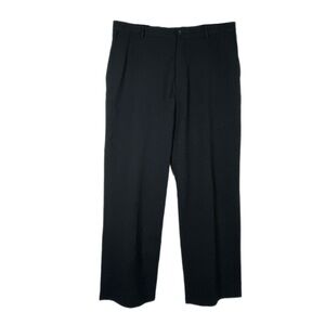 Claiborne Men’s Classic Black Flat Front Trousers 36x32
